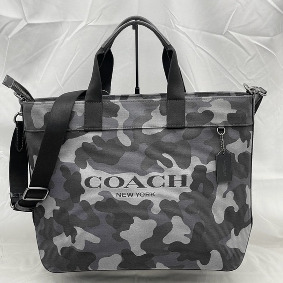 Coach Camouflage Tote Bag - Black and Gray NWOT